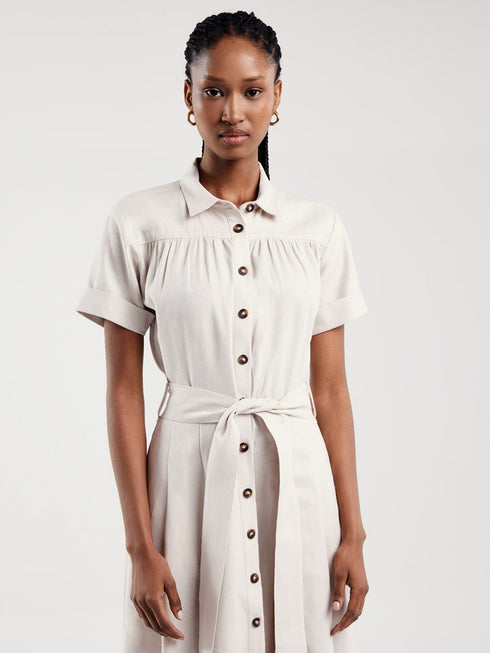 BIG STAR Shirt Dress Cream Women