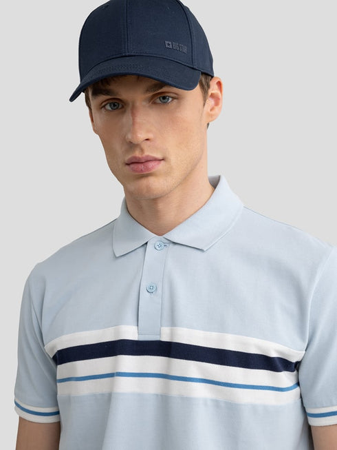 BIG STAR Polo Shirt Light Blue Men