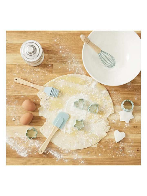 The Home Deco Kids 9-Piece Children's Baking Set Light Blue / Natural Unisex